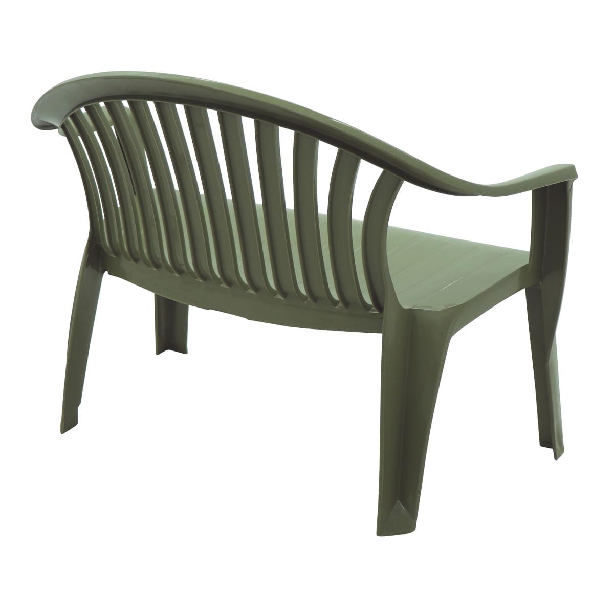 Banco Tramontina Leme 114x60 cm em Polipropileno Verde Oliva