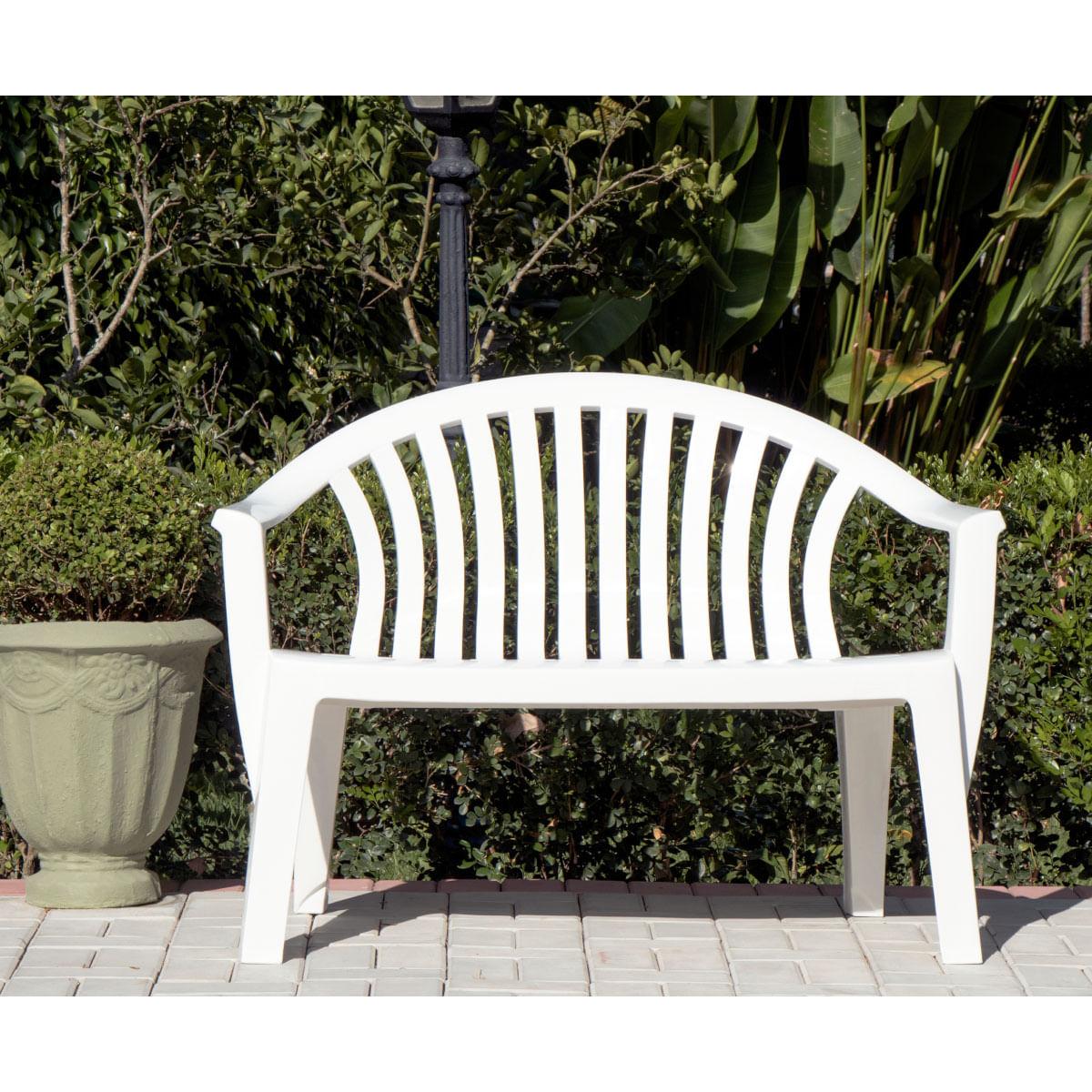 Banco Tramontina Leme 114 cm em Polipropileno Branco